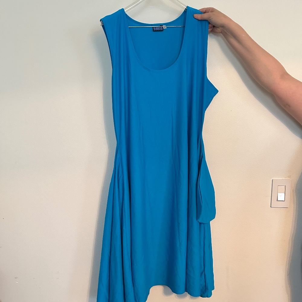 Blue Elhoffer Essentials Midi Dress Plus Size 4X